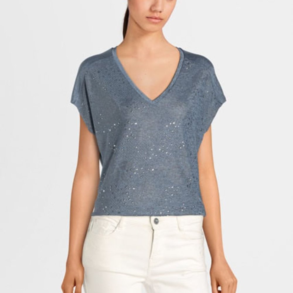 Studded top EVA KAYAN HOT63 Blue Jeans (EU-36,US-26, Xs)
